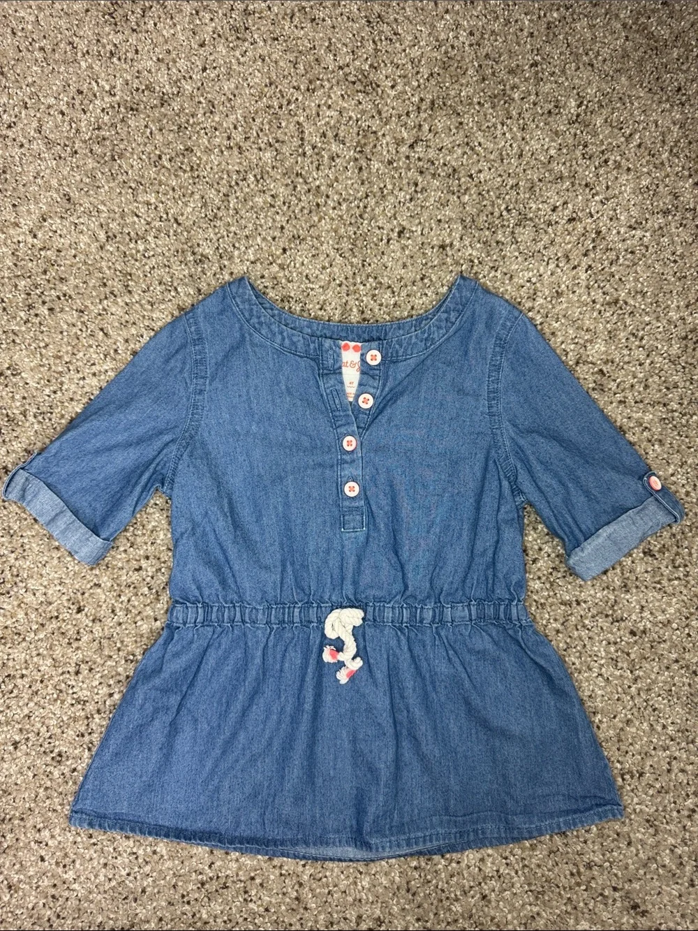 Cat & Jack Denim Top and Short Set 4T